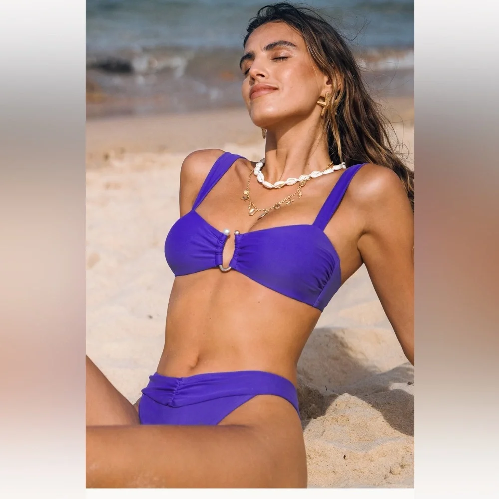 Cupshe Violet Ring-Front Bikini Set